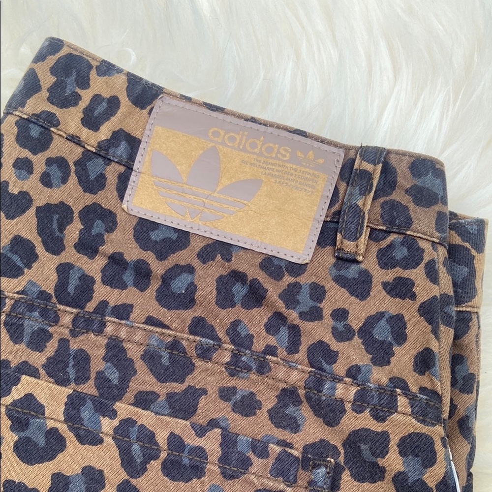 NWT Adidas Brown Leopard Print Pants